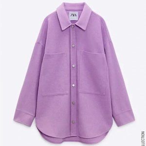 Zara Purple Shirt Jacket